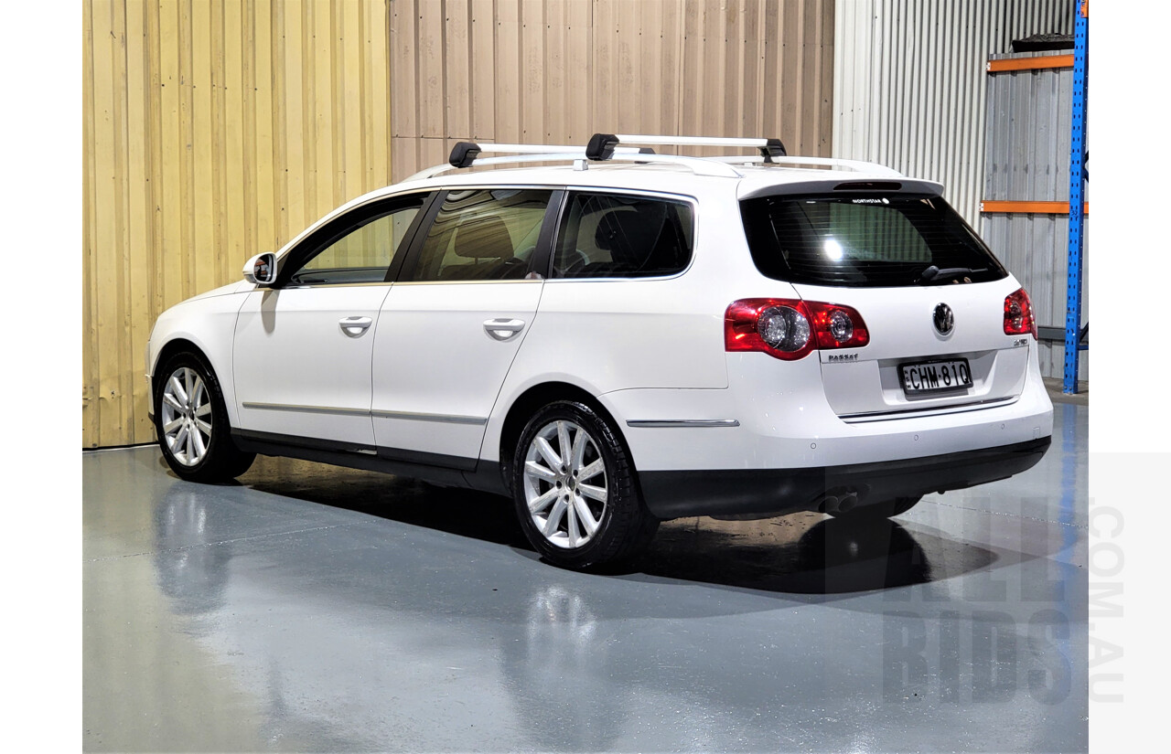 2/2009 Volkswagen Passat 125 TDI 3C MY09 UPGRADE 4d Wagon White 2.0L Turbo Diesel