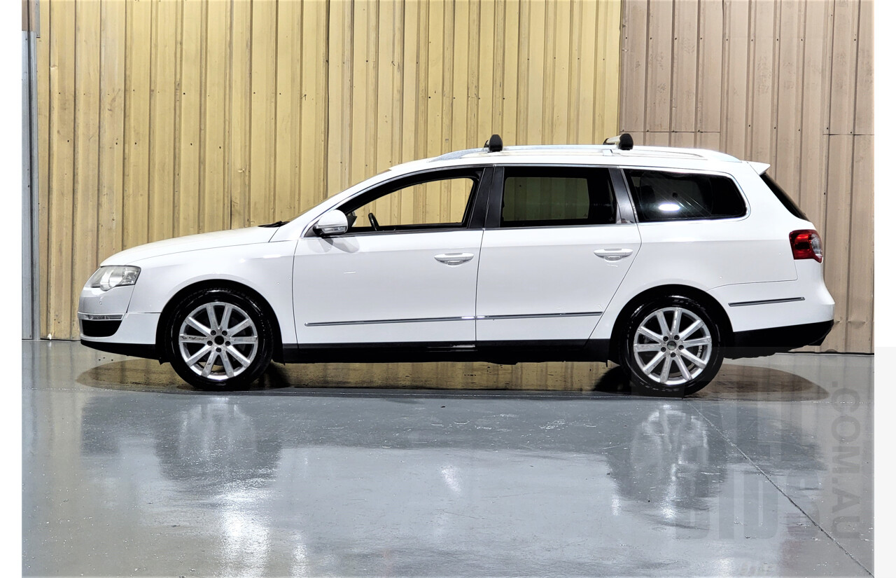 2/2009 Volkswagen Passat 125 TDI 3C MY09 UPGRADE 4d Wagon White 2.0L Turbo Diesel