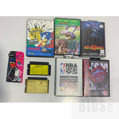 Sega Mega Drive 16 Bit With Twelve Games and Adaptors