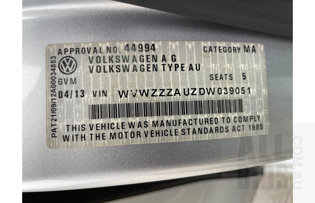 4/2013 Volkswagen Golf 90 TSI AU 5d Hatchback Silver 1.4L