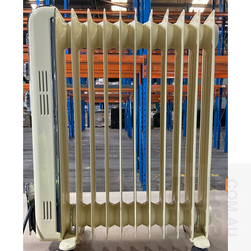 GoldAir (GOC1711C) 11-Fin Retro Oil Column Heater- Cream 2400w