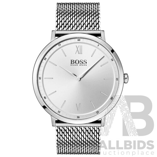 Hugo Boss (1513650) Essential Silver Mesh Men's Watch - ORP $449.99