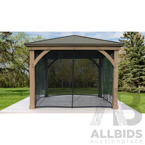 Yardistry (YM12830Z) Gazebo Mosquito Mesh Kit - ORP $329.99