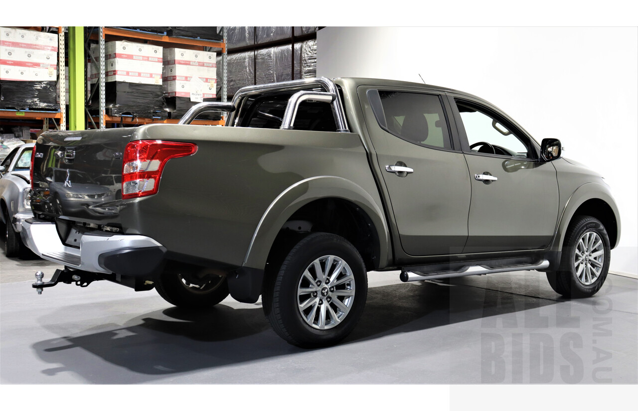 10/2015 Mitsubishi Triton GLS (4x4) MQ MY16 Dual Cab Utility Green 2.4L