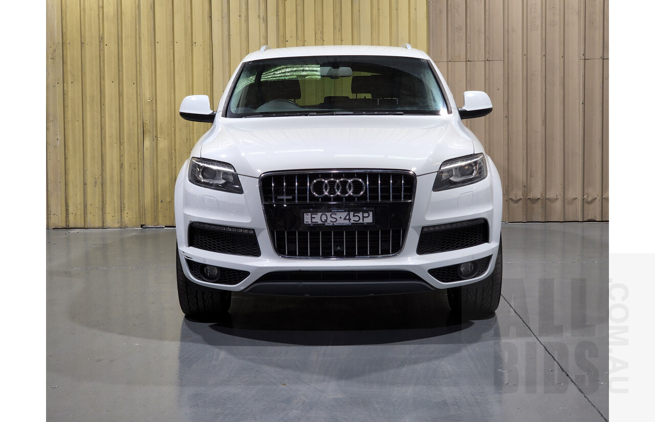 10/2013 Audi Q7 3.0 TDI Quattro S-Line MY13 4d Wagon White 3.0L - Turbo Diesel - 7 Seater