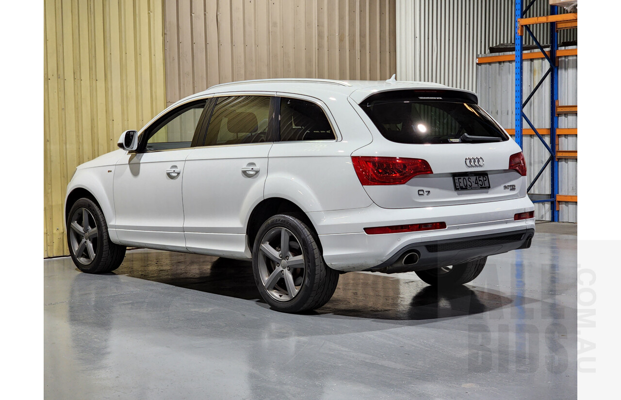 10/2013 Audi Q7 3.0 TDI Quattro S-Line MY13 4d Wagon White 3.0L - Turbo Diesel - 7 Seater