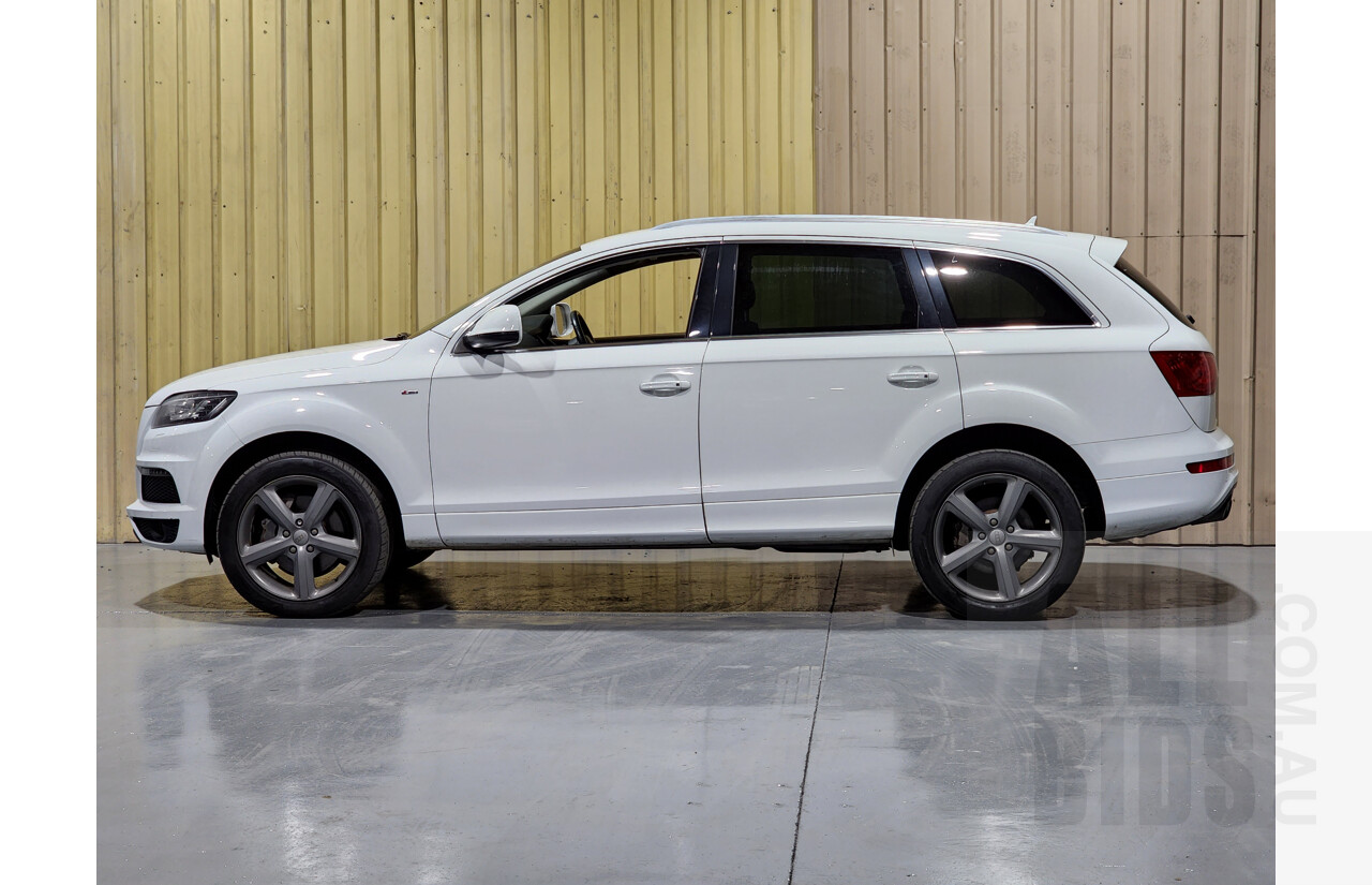 10/2013 Audi Q7 3.0 TDI Quattro S-Line MY13 4d Wagon White 3.0L - Turbo Diesel - 7 Seater