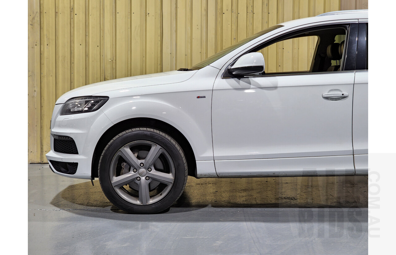 10/2013 Audi Q7 3.0 TDI Quattro S-Line MY13 4d Wagon White 3.0L - Turbo Diesel - 7 Seater