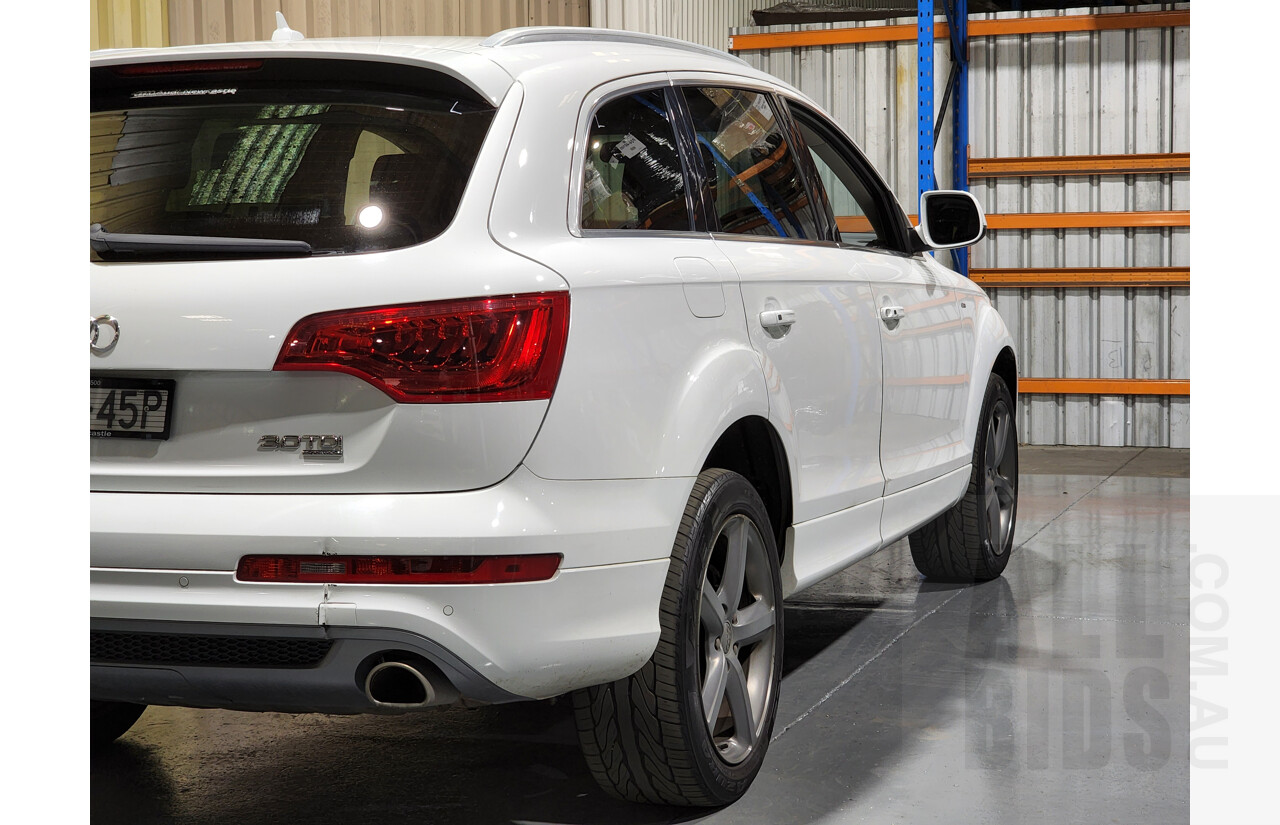 10/2013 Audi Q7 3.0 TDI Quattro S-Line MY13 4d Wagon White 3.0L - Turbo Diesel - 7 Seater