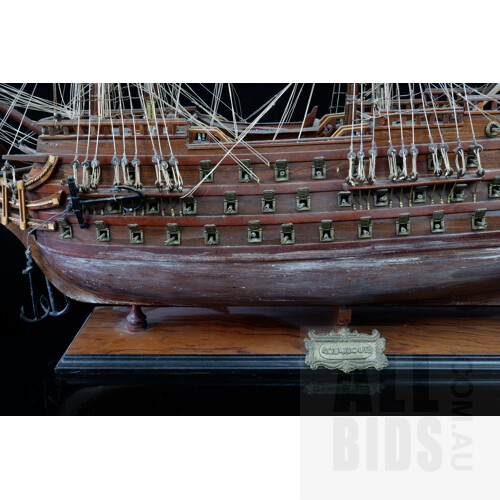 Large Model of the French Navy Gun Ship, The Royal Louis