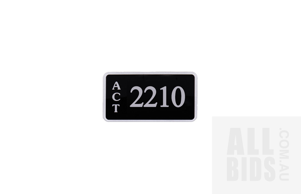 ACT 4-Digit Number Plate - 2210