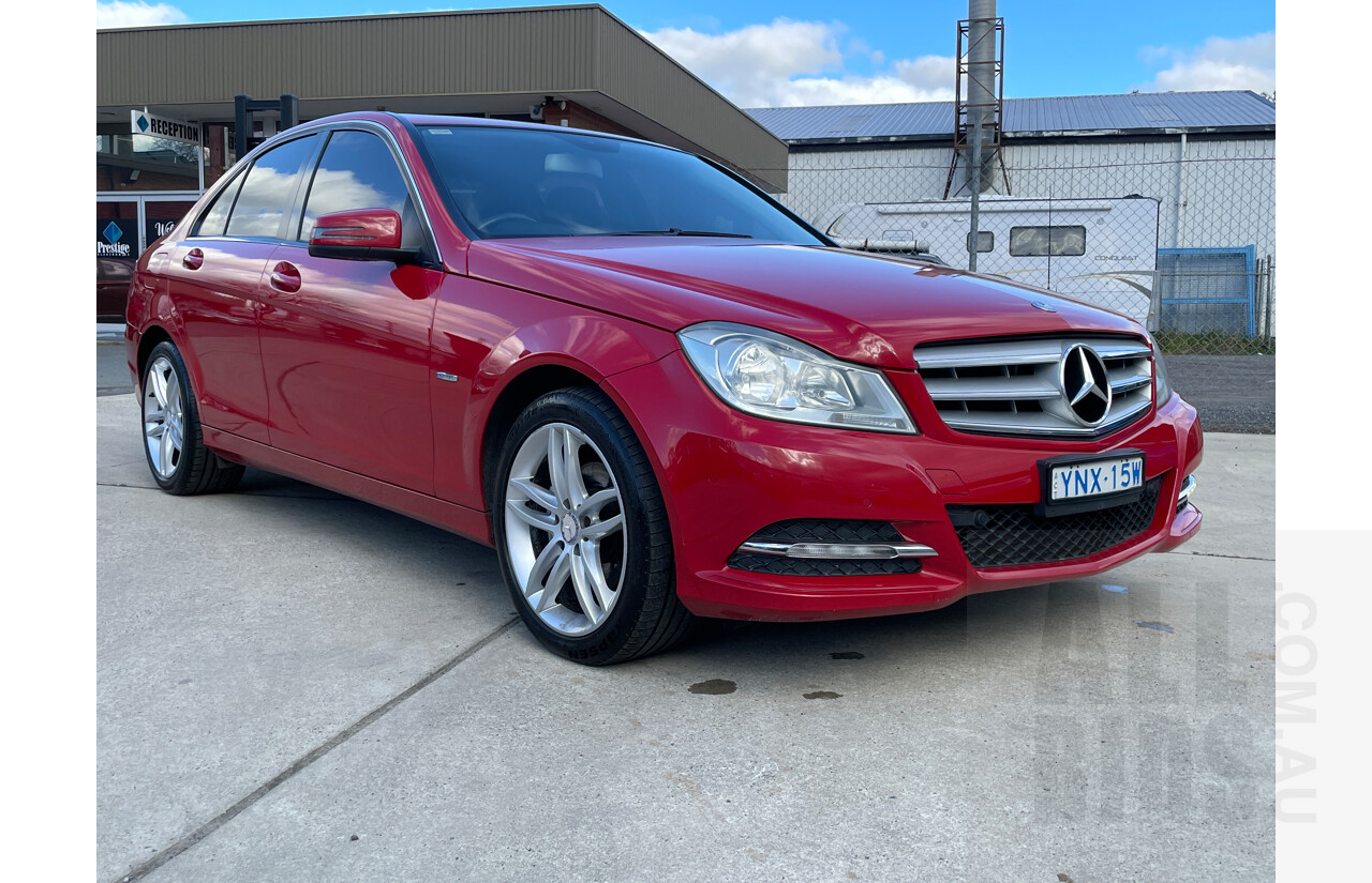 3/2012 Mercedes-Benz C200 CDI BE W204 MY12 4d Sedan Red 2.1L