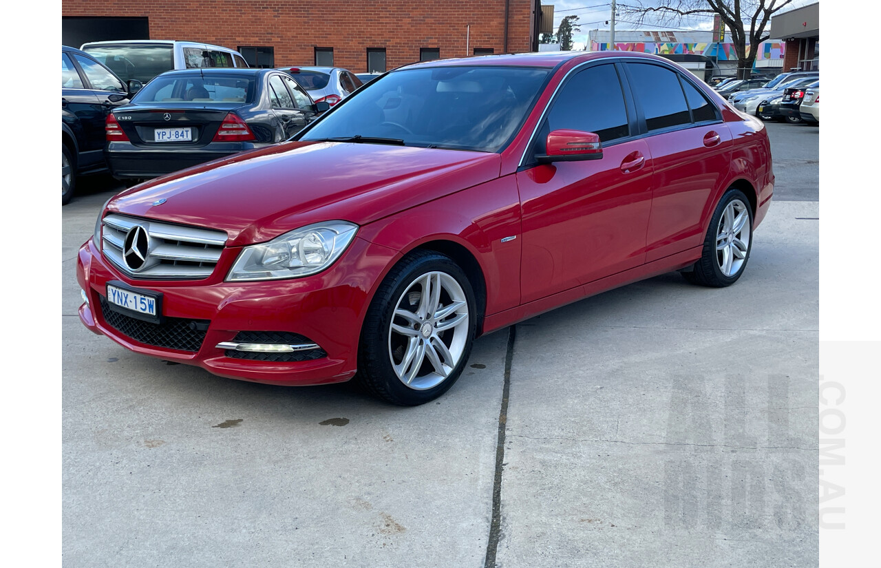 3/2012 Mercedes-Benz C200 CDI BE W204 MY12 4d Sedan Red 2.1L