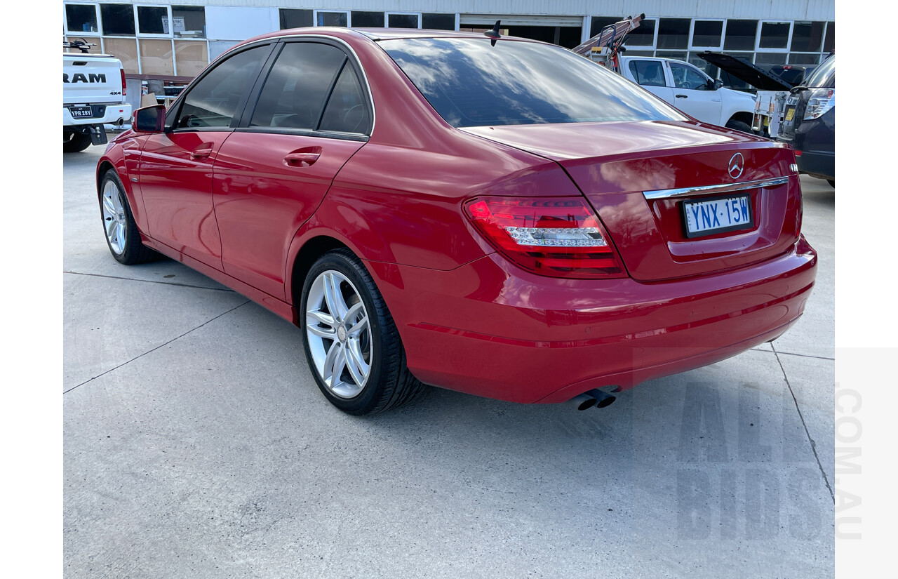 3/2012 Mercedes-Benz C200 CDI BE W204 MY12 4d Sedan Red 2.1L