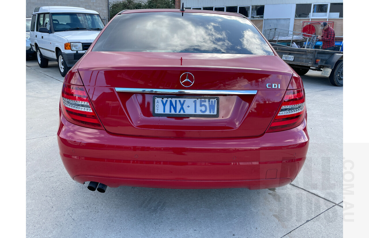 3/2012 Mercedes-Benz C200 CDI BE W204 MY12 4d Sedan Red 2.1L