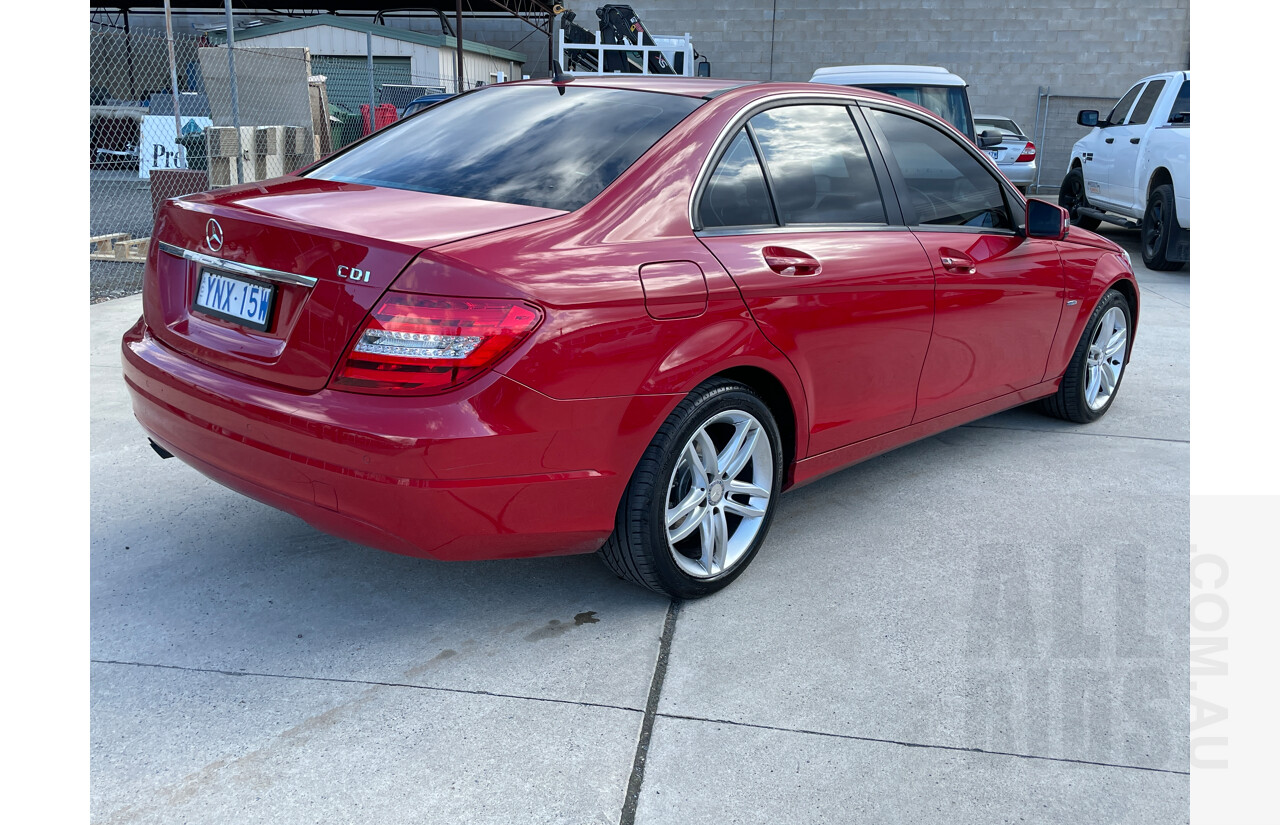 3/2012 Mercedes-Benz C200 CDI BE W204 MY12 4d Sedan Red 2.1L