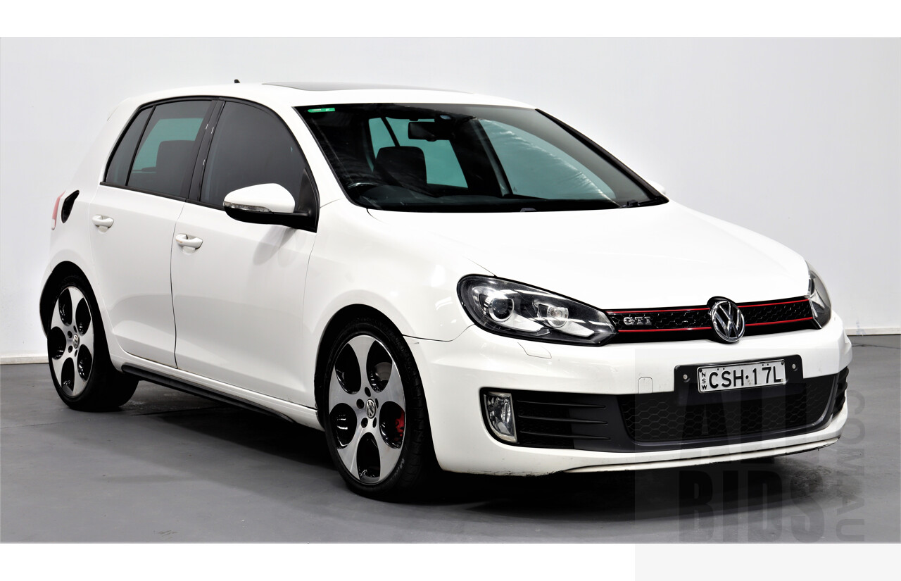 7/2010 Volkswagen Golf GTi 1K MY10 5d Hatchback White 2.0L Turbo