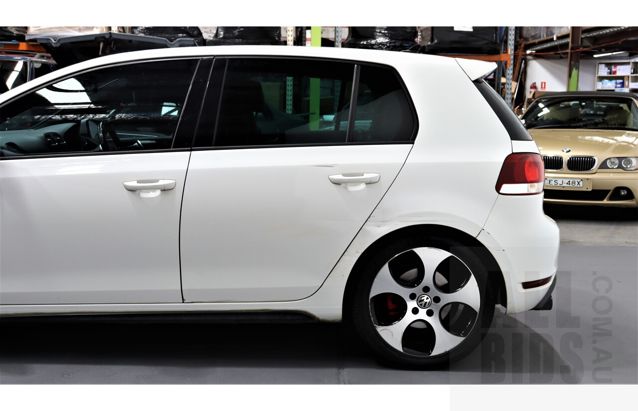 7/2010 Volkswagen Golf GTi 1K MY10 5d Hatchback White 2.0L Turbo