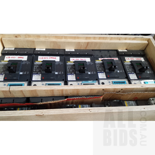 Square D by Schneider Electrical Surge Protection Devices and Circuit Breakers - Lot of 17