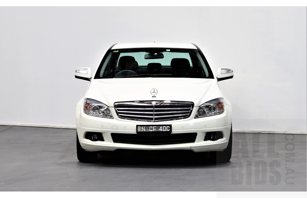 7/2008 Mercedes-Benz C200 Kompressor Classic W204 4d Sedan White 1.8L Supercharged