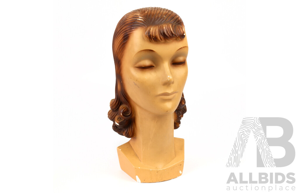 Vintage Art Deco Mannequin Head