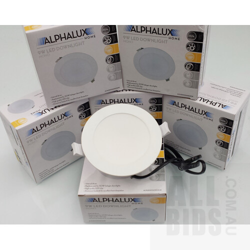 Alphalux 9 Watt LED Ceiling Downlights - Lot of 30 - Brand New