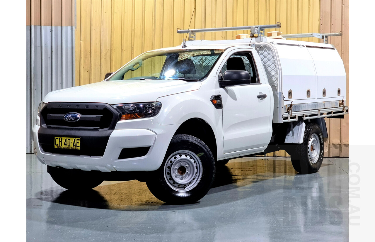 4/2016 Ford Ranger XL 2.2 Hi-Rider (4x2) PX MKII C/Chas White 2.2L Turbo Diesel