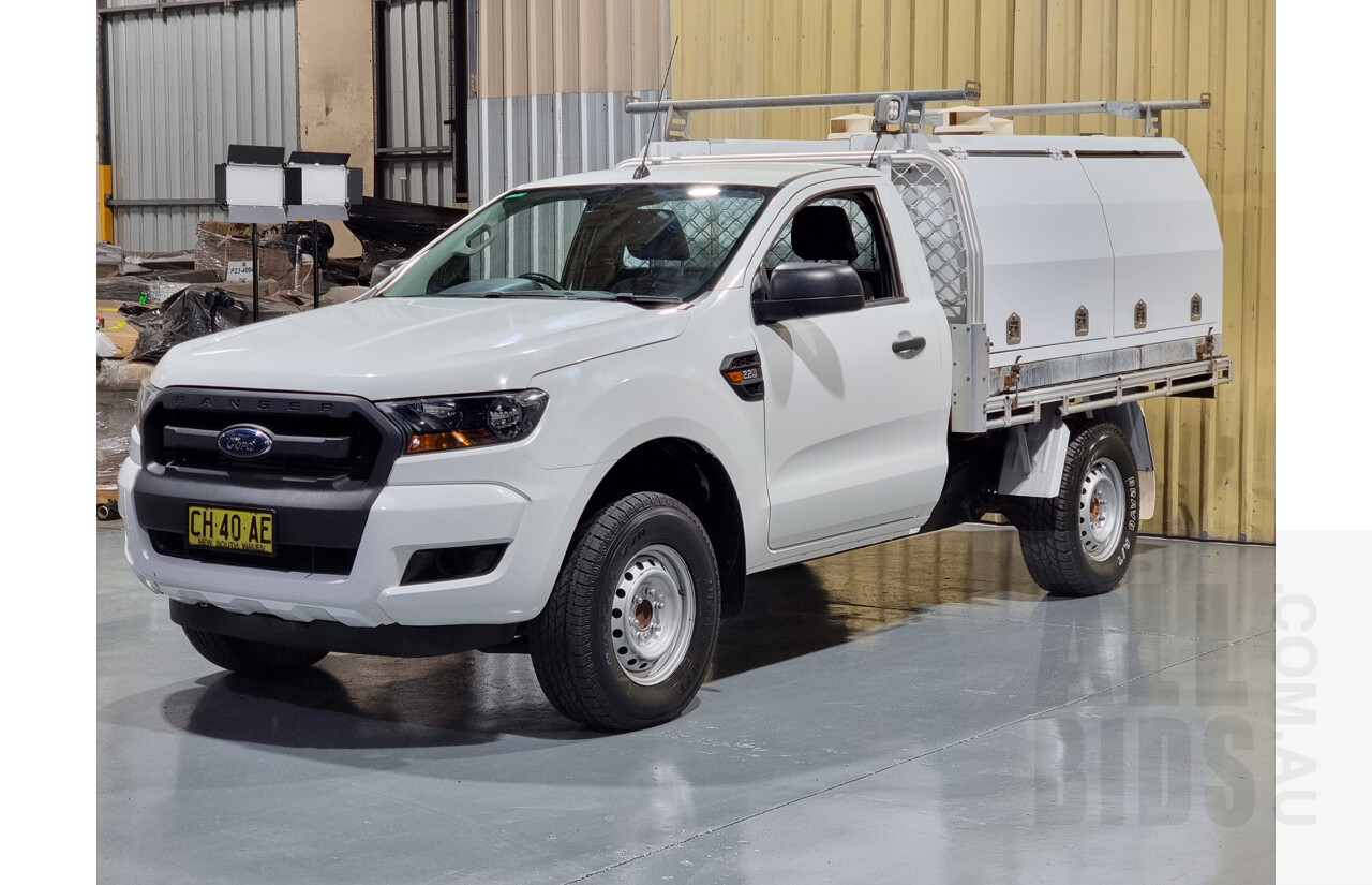 4/2016 Ford Ranger XL 2.2 Hi-Rider (4x2) PX MKII C/Chas White 2.2L Turbo Diesel