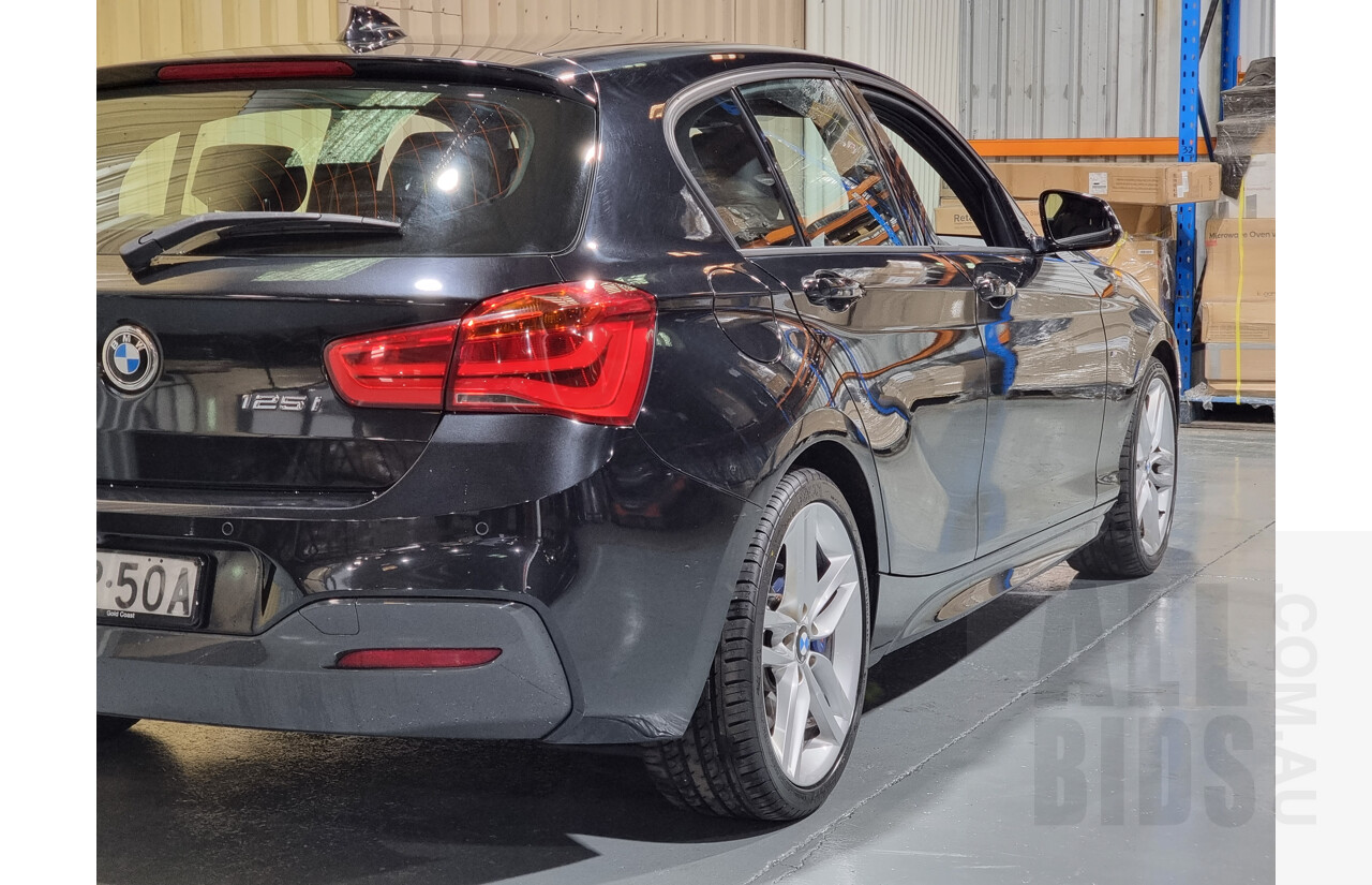 7/2015 Bmw 125i M-Sport F20 LCI MY15 5d Hatchback Black 2.0L Turbo