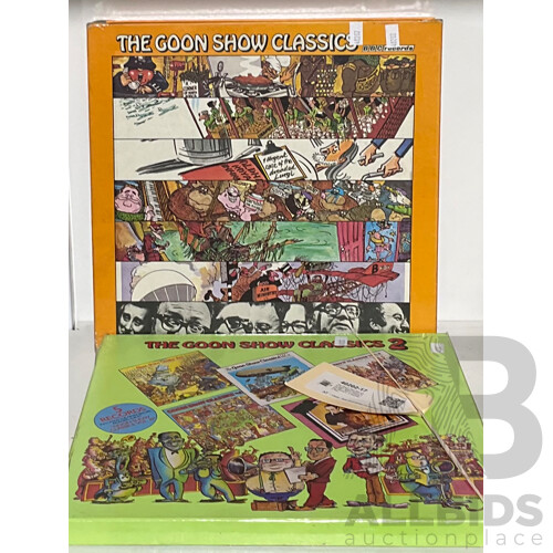 Two Vinyl LP Box Sets of the Goon Show Classics for the BBC - Best of Volume 1 and Volume 2, 11 Records in Total