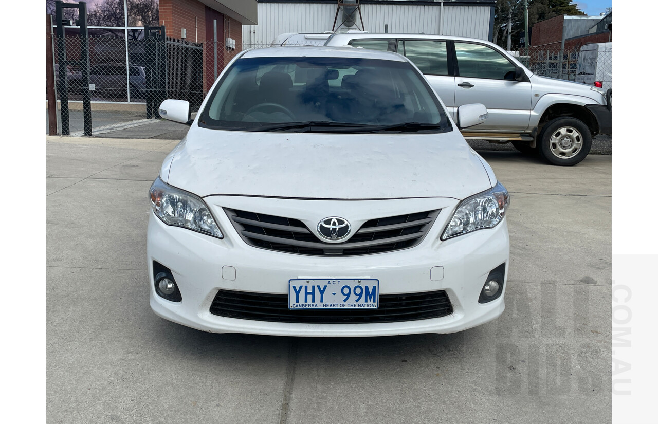 4/2012 Toyota Corolla Ascent Sport ZRE152R MY11 4d Sedan White 1.8L