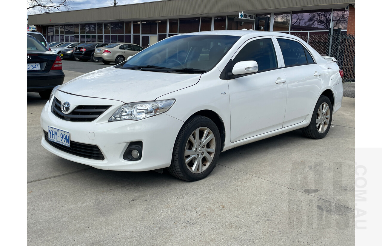 4/2012 Toyota Corolla Ascent Sport ZRE152R MY11 4d Sedan White 1.8L