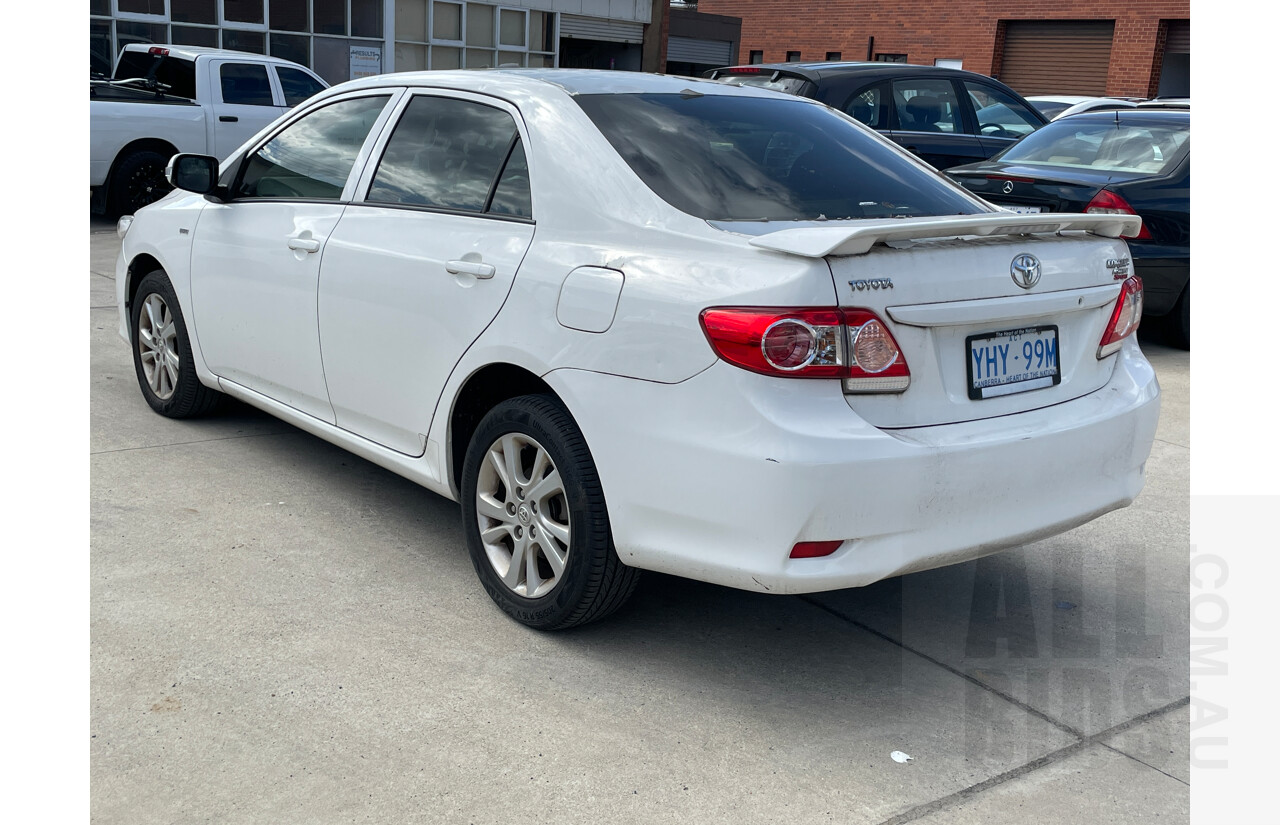 4/2012 Toyota Corolla Ascent Sport ZRE152R MY11 4d Sedan White 1.8L