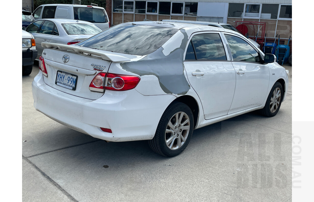 4/2012 Toyota Corolla Ascent Sport ZRE152R MY11 4d Sedan White 1.8L