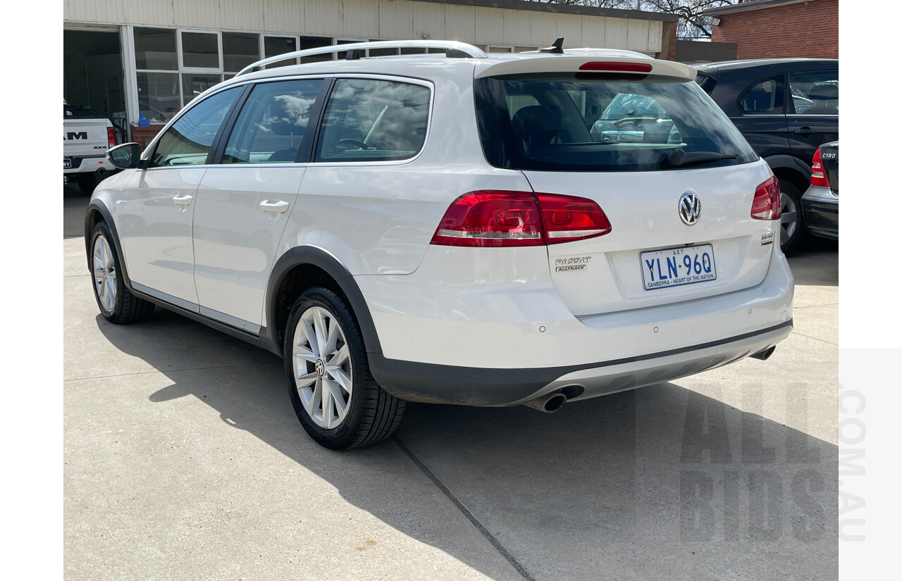 2/2014 Volkswagen Passat Alltrack 3C MY14 4d Wagon White 2.0L