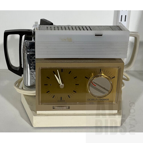 Vintage Goblin Teasmade Teamaker With Alarm Clock - Model 854 - Made in the U.K