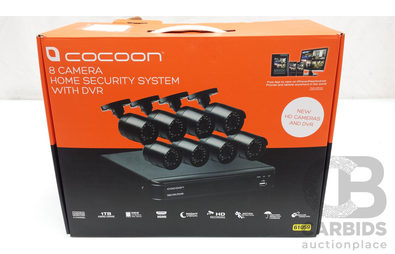 Cocoon 8 camera home sales security system with dvr