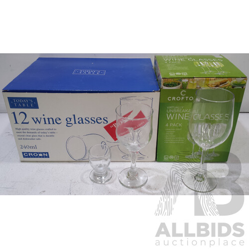 Today's Table and Crofton Wine Glasses - New