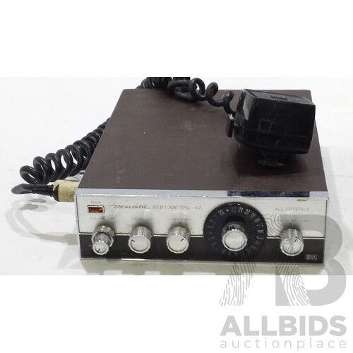 Vintage Realistic TRC-47 SSB-AM 23 Channel Crystal CB Radio