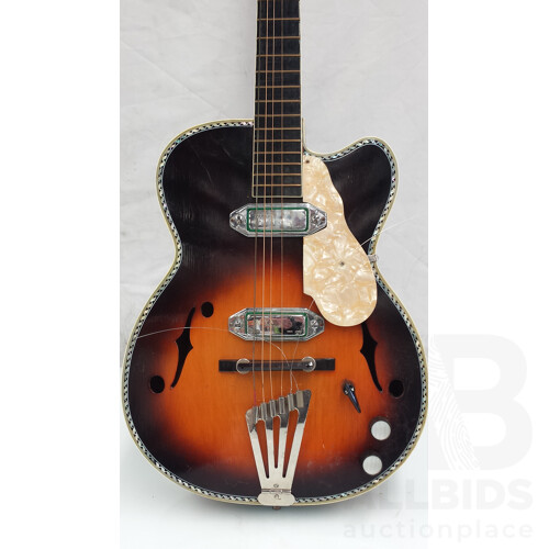 Guyatone Six String Hollow Body Electric Guitar