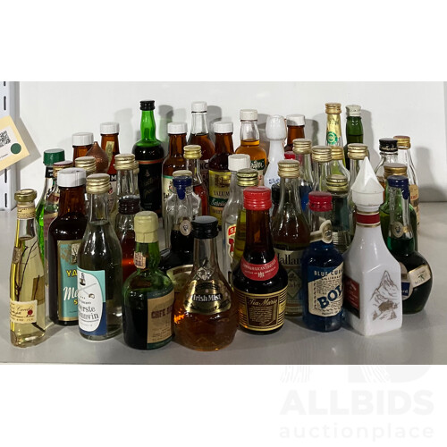 Large Collection Miniature Spirits Including Scotch Whisky, Bols, Midori Andmuch More