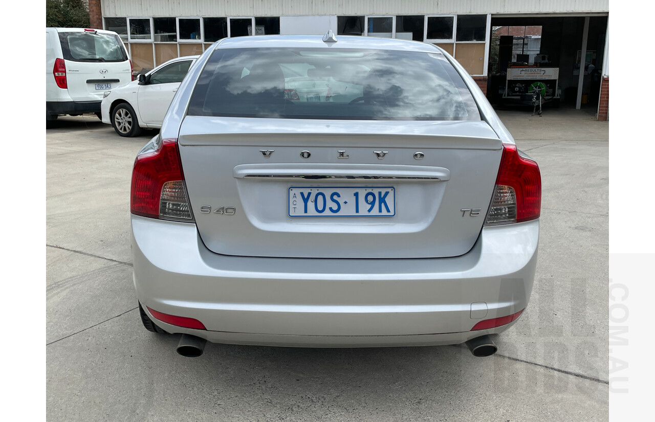 9/2010 Volvo S40 T5 S MY11 4d Sedan Silver 2.5L