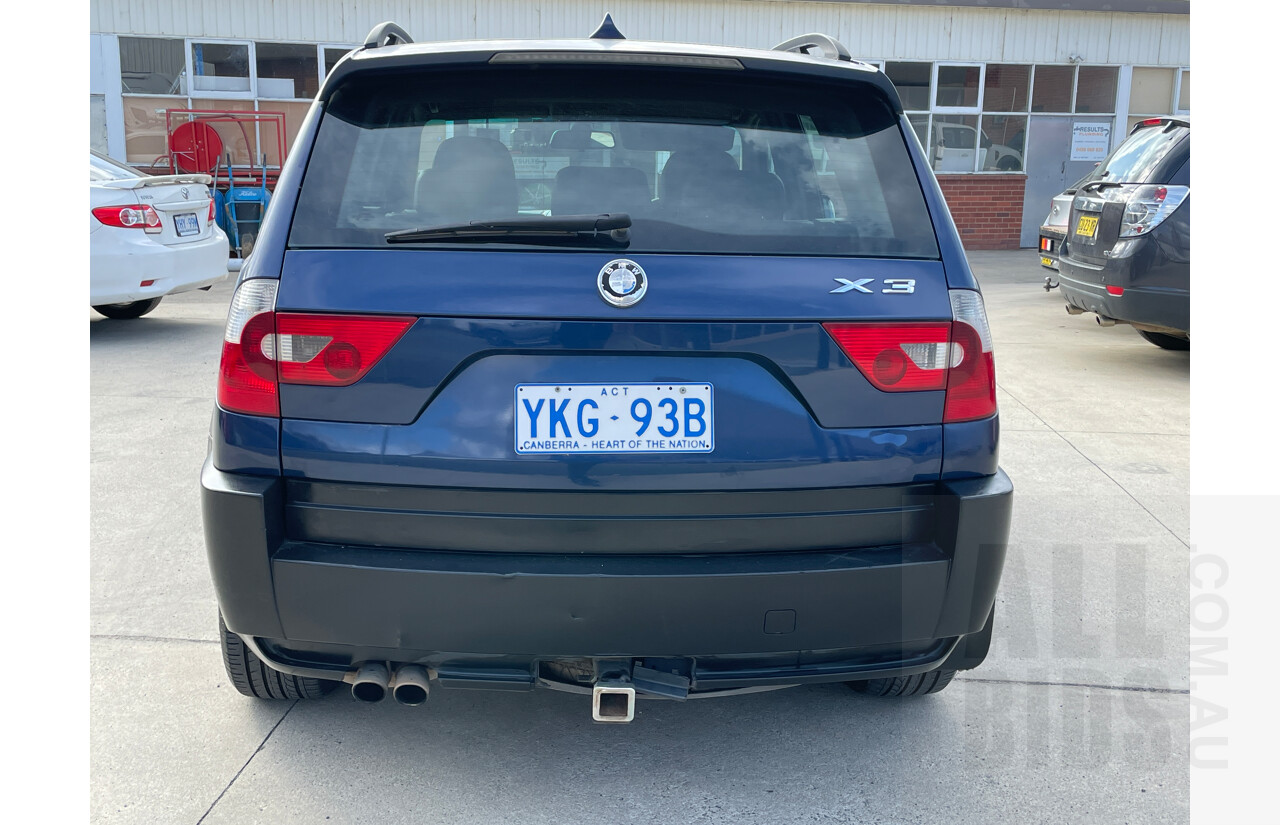 8/2005 Bmw X3 3.0i E83 4d Wagon Blue 3.0L