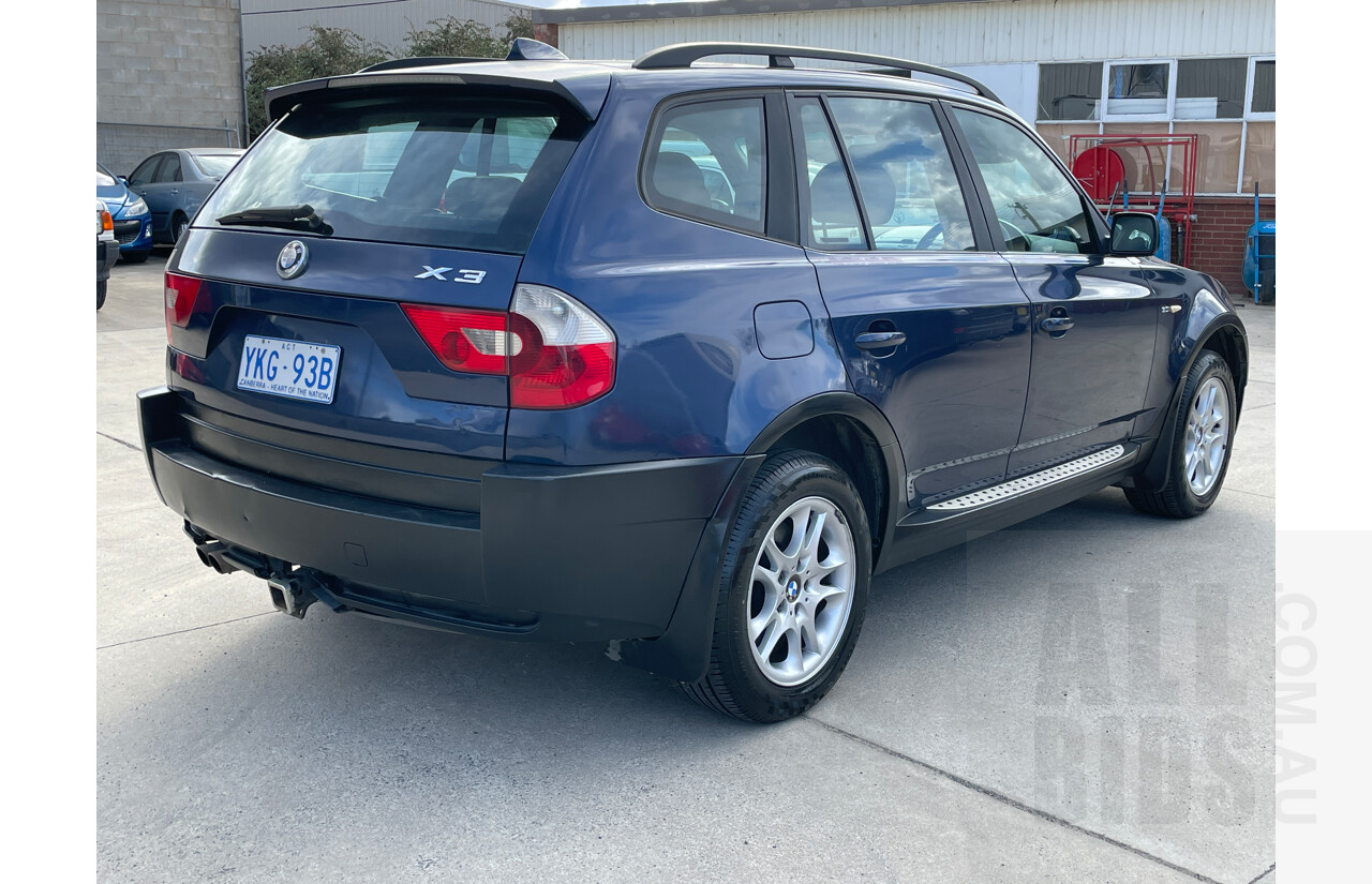 8/2005 Bmw X3 3.0i E83 4d Wagon Blue 3.0L