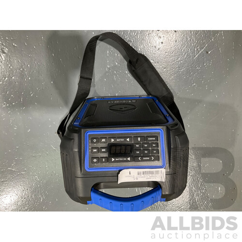 Ecoxgear (Ecoxplorer) Rugged Waterproof Floating Portable Bluetooth AM/FM Wireless 50 Watt Speaker W/ Carry Strap - ORP $329.99