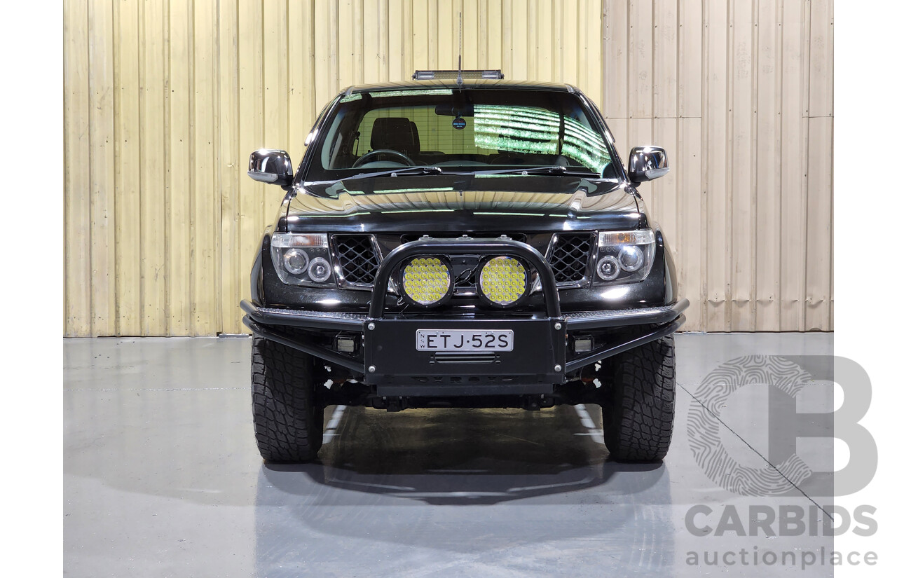 9/2013 Nissan Navara ST-X (4x4) D40 MY12 Dual Cab Utility Black 3.0L V6 Turbo Diesel