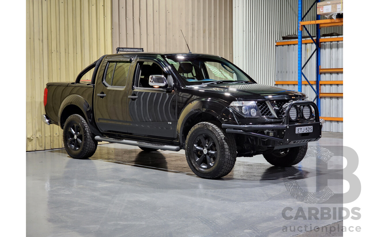 9/2013 Nissan Navara ST-X (4x4) D40 MY12 Dual Cab Utility Black 3.0L V6 Turbo Diesel