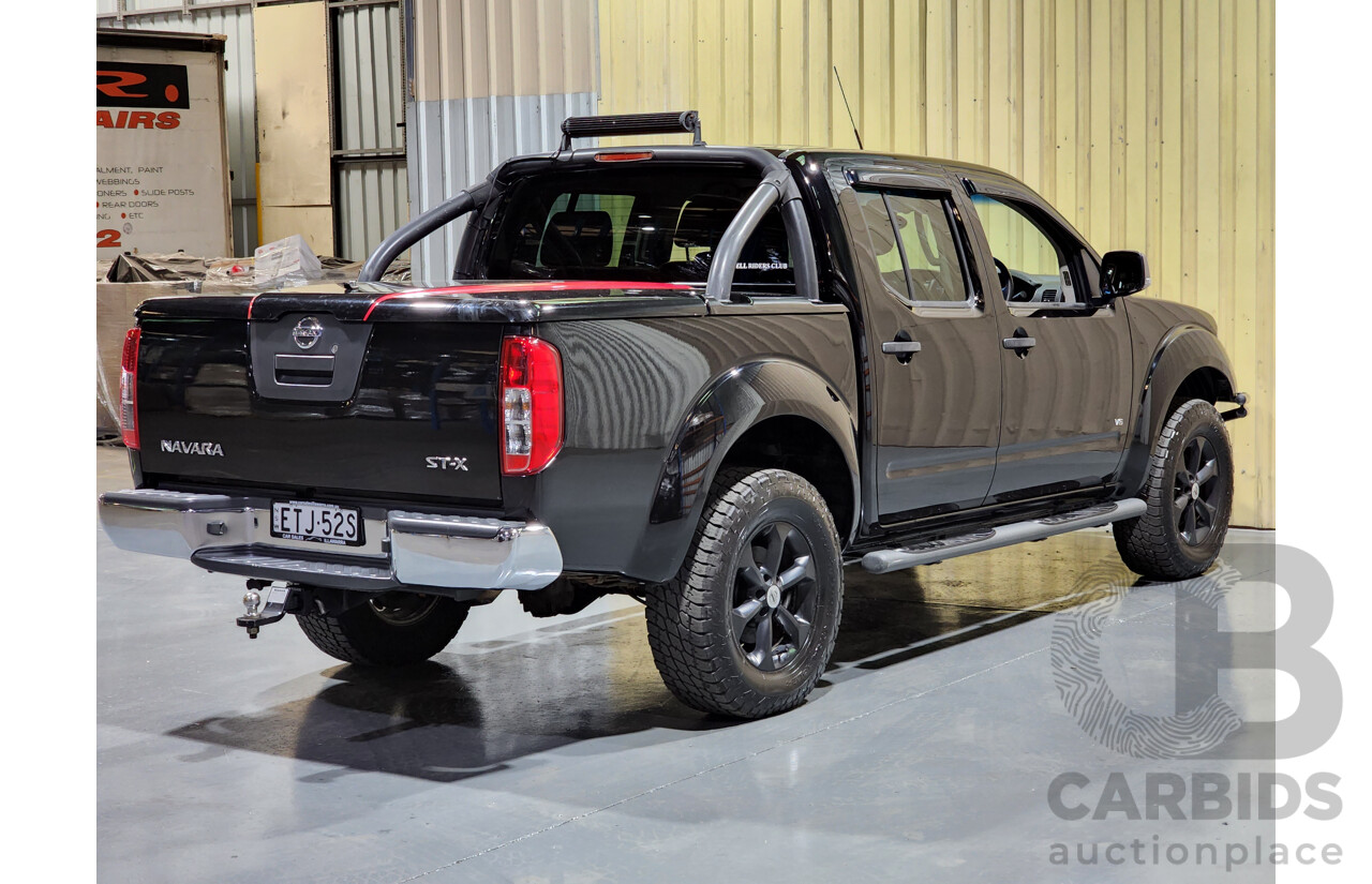 9/2013 Nissan Navara ST-X (4x4) D40 MY12 Dual Cab Utility Black 3.0L V6 Turbo Diesel