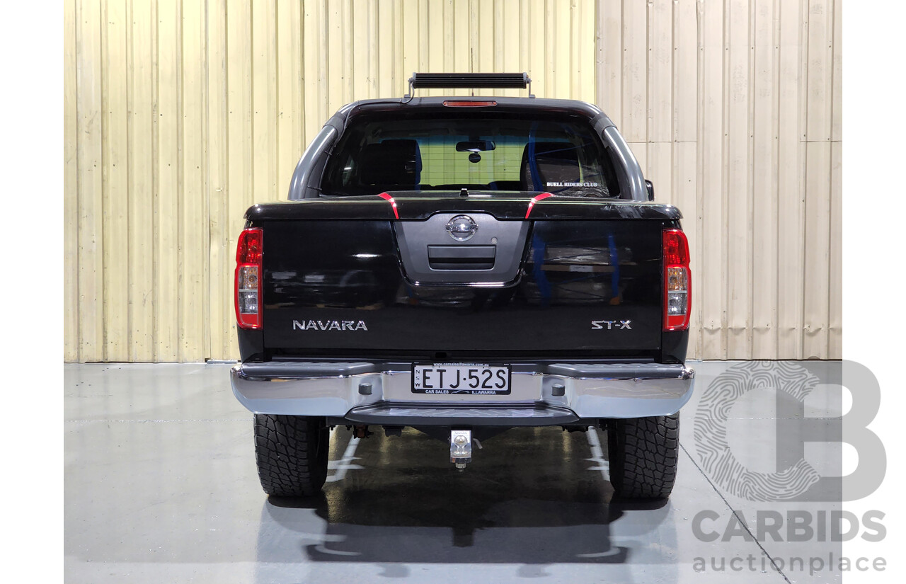 9/2013 Nissan Navara ST-X (4x4) D40 MY12 Dual Cab Utility Black 3.0L V6 Turbo Diesel