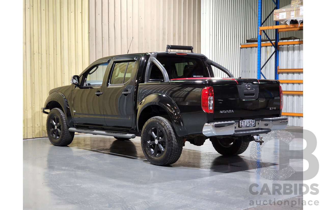 9/2013 Nissan Navara ST-X (4x4) D40 MY12 Dual Cab Utility Black 3.0L V6 Turbo Diesel